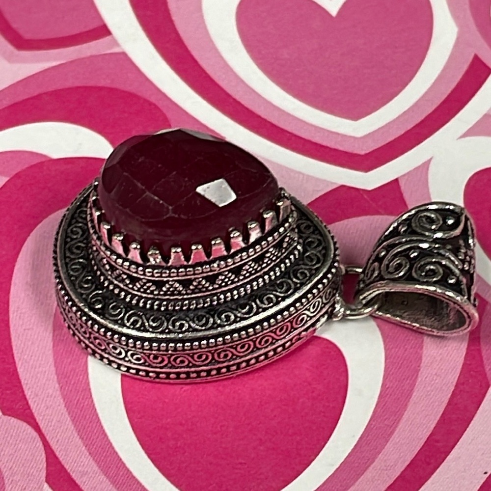 Silver Ruby Pendant - image 4